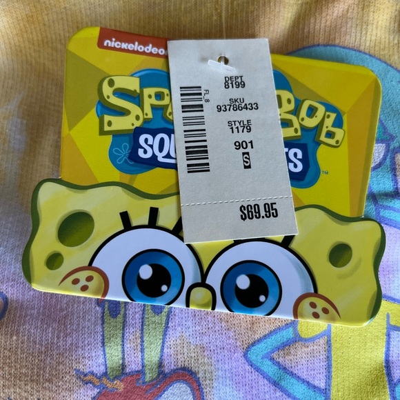 NWT SpongeBob Tie Dye Hoodie Sweatshirt - Picture 4 of 5